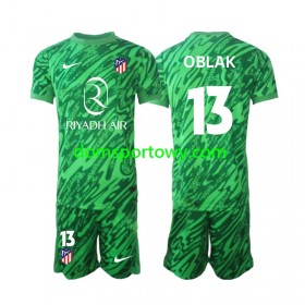 Koszulka Atlético Madryt Jan Oblak 13 Bramkarska Dziecięcy Wyjazdowe Koszulki Piłkarskie 2024-2025 Krótki Rękaw